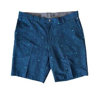 Adidas Navy and Green Golf Shorts - Size 36